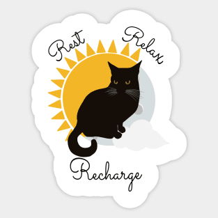 Pepper the Cat-Rest Relax Recharge Sticker